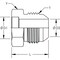 World Wide Fittings Male JIC Braze Connector Stainless Steel 0403X04X04SS - alternate 1